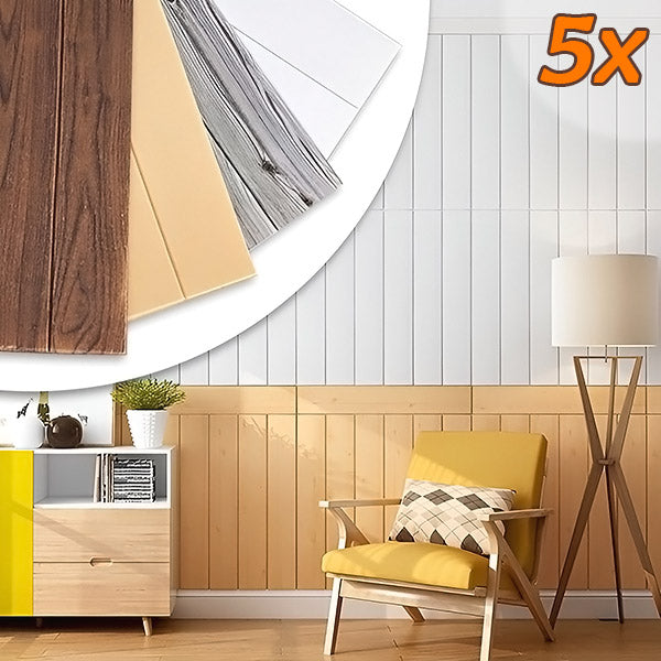 Panouri Autocolante 3D cu Imitație Lemn WoodLook