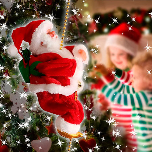 SantaClimb Moș Crăciun care urcă pe frânghie și cântă!