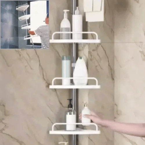 Etajeră de Colț Reglabilă pentru Baie EasyShelf