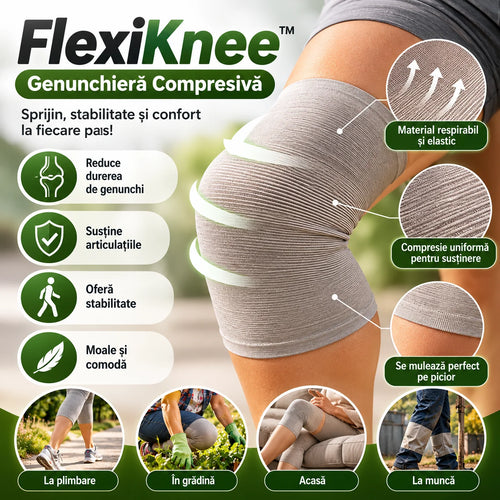 Genunchieră Compresivă FlexiKnee – Scapă de Durerea de Genunchi