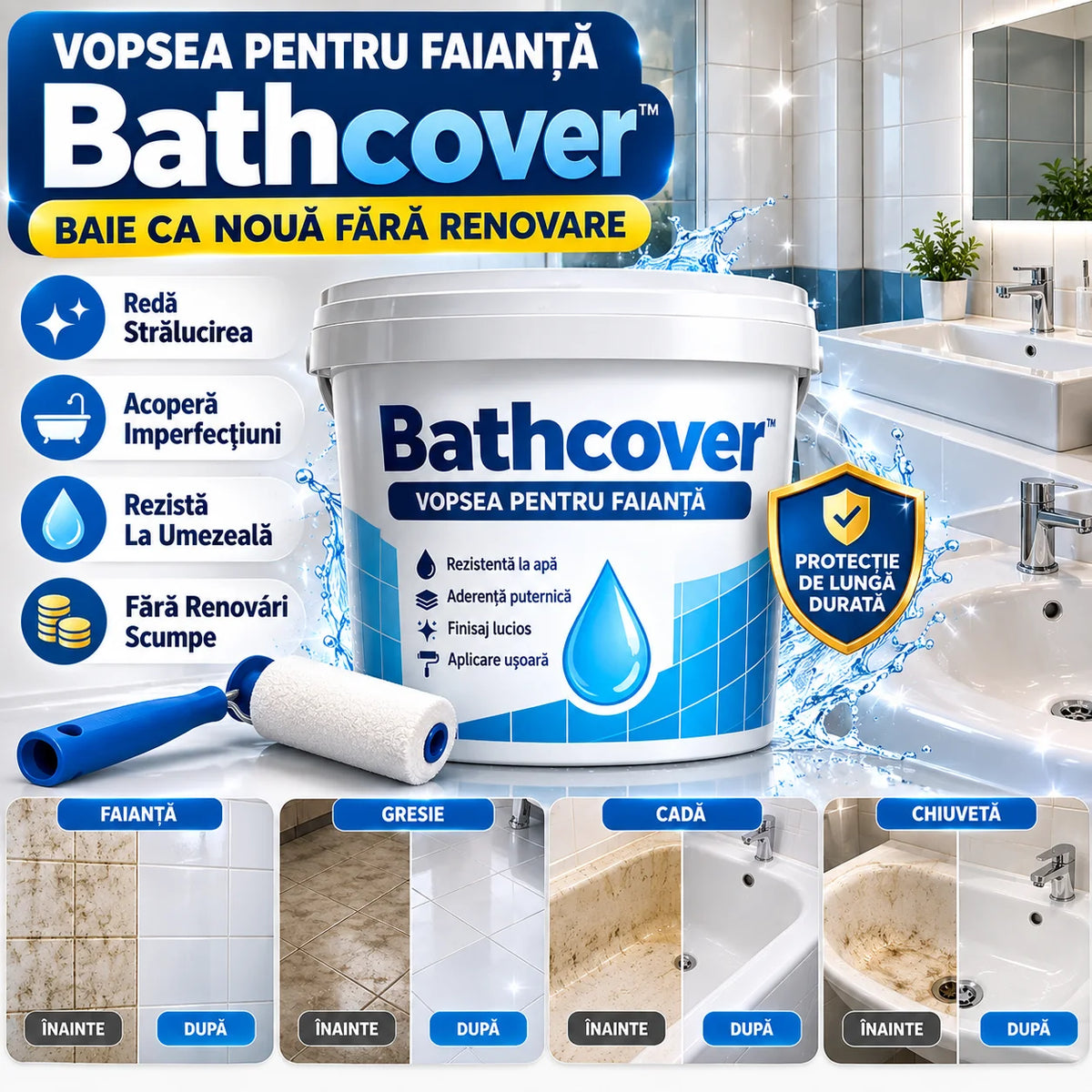 Vopsea Pentru Faianță Bathcover – Baie Ca Nouă Fără Renovare