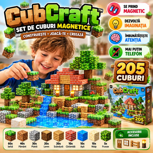 Set de Cuburi Magnetice CubCraft